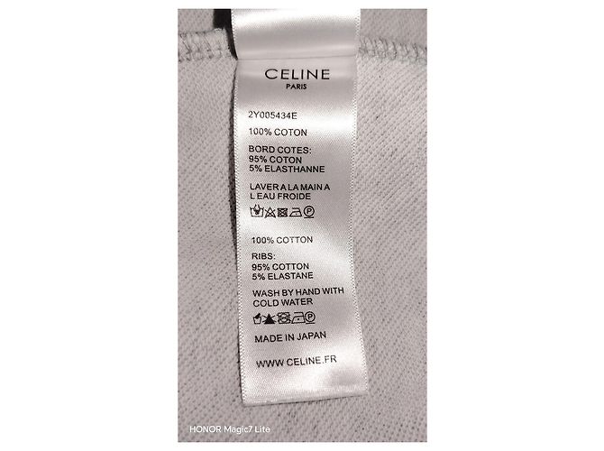 Pantalones de chándal Céline de algodón gris - vista 8