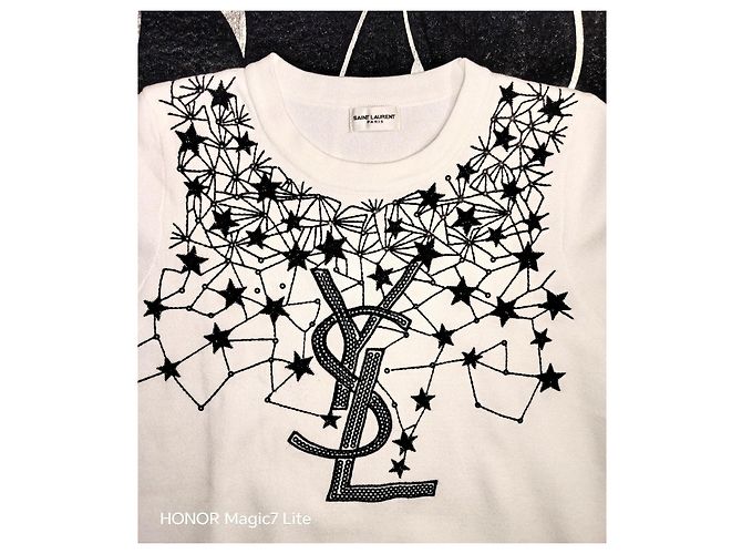 Saint Laurent YSL Constellation T-Shirt Schwarz Weiß - Ansicht 7