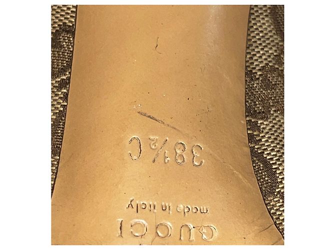 Bamboo Gucci Décolleté Tela Monogramma GG e Pelle Bambù - vista 12