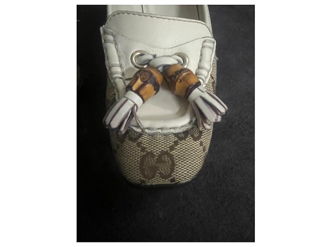 Bamboo Gucci Décolleté Tela Monogramma GG e Pelle Bambù - vista 7