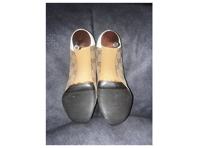 Bamboo Gucci Décolleté Tela Monogramma GG e Pelle Bambù - vista 9