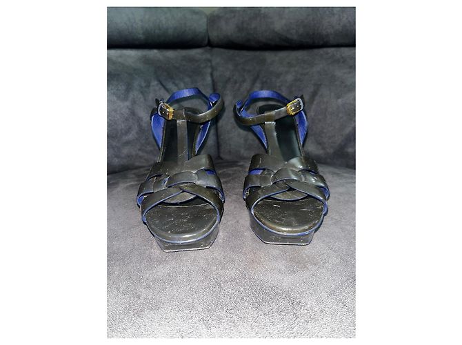 Saint Laurent Sandali Tribute Nero - vista 7
