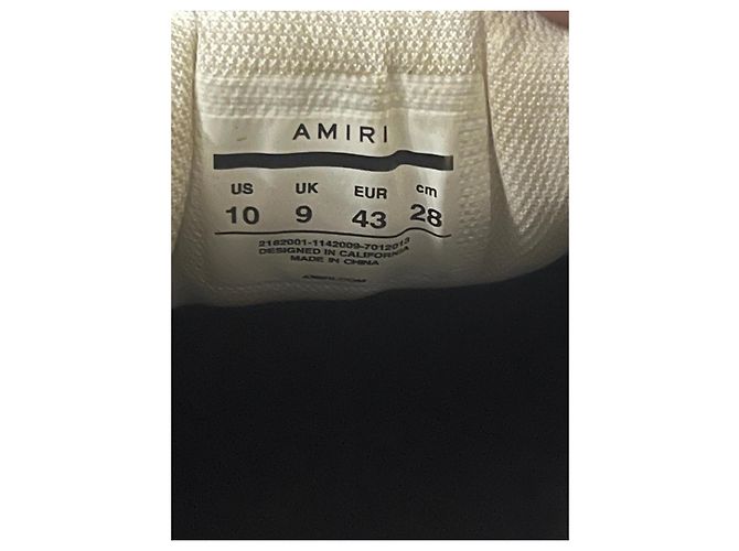 Amiri Skeleton Sneakers Low Top Nero Bianco - vista 10