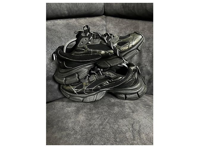Balenciaga Triple S Sneakers Nere Nero - vista 4