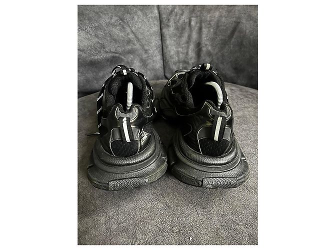 Balenciaga Triple S Sneakers Nere Nero - vista 6