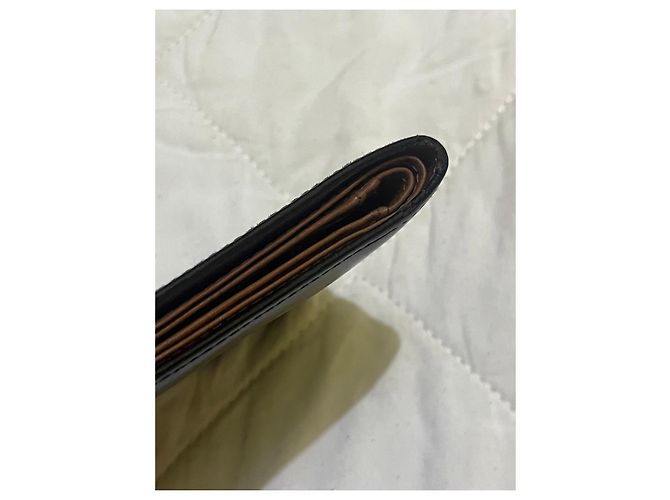 Balenciaga Leather Bi-Fold Wallet Brown Black - view 4