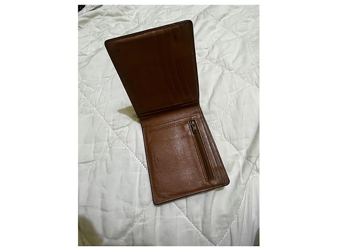 Balenciaga Leather Bi-Fold Wallet Brown Black - view 9