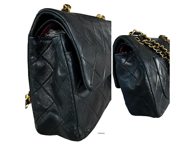 Timeless Borsa Chanel Small Classic Double Flap in pelle nera Nero - vista 10