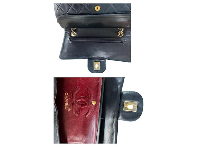 Timeless Borsa Chanel Small Classic Double Flap in pelle nera Nero - vista 11