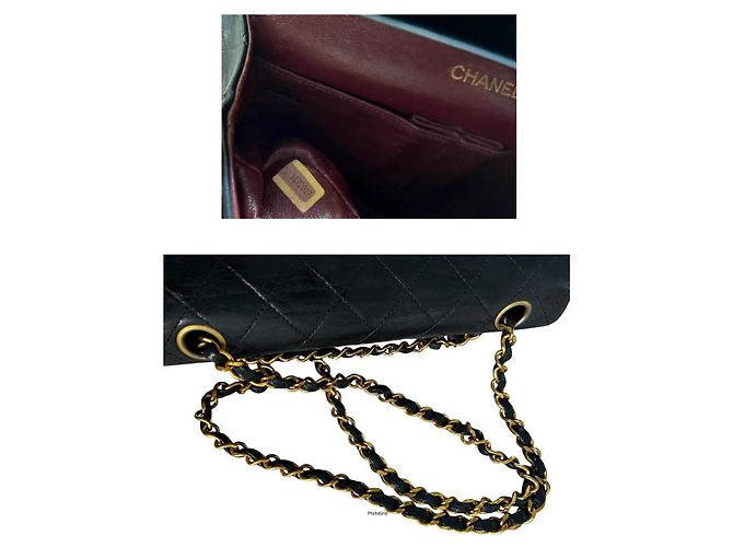 Timeless Borsa Chanel Small Classic Double Flap in pelle nera Nero - vista 12