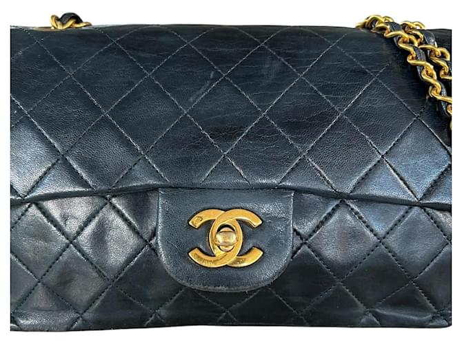 Timeless Borsa Chanel Small Classic Double Flap in pelle nera Nero - vista 3
