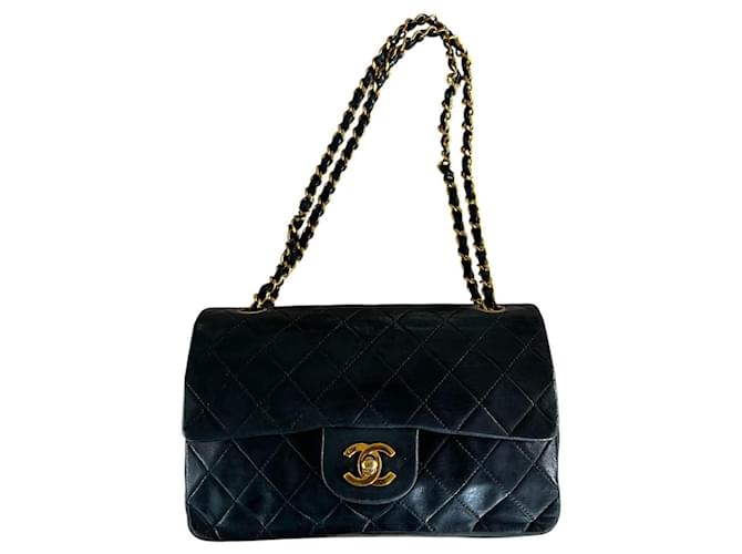 Timeless Borsa Chanel Small Classic Double Flap in pelle nera Nero - vista 6