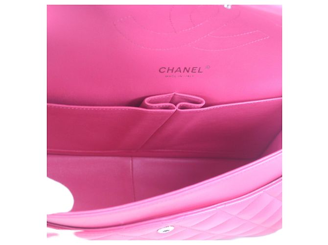 Borsa a tracolla Chanel Double Flap in agnello rosa - vista 10
