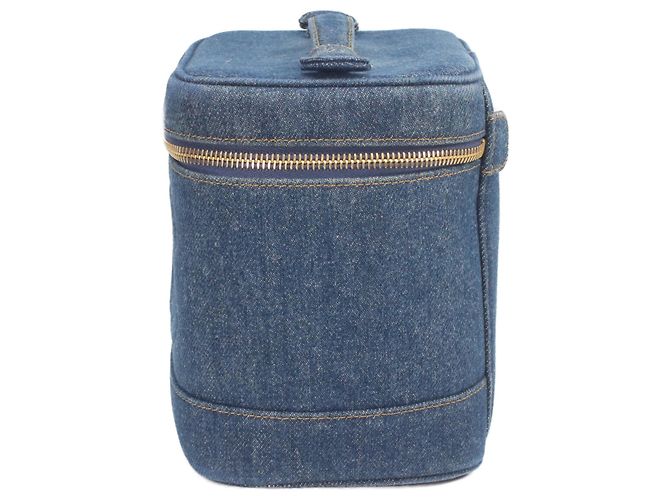 Borsa vanity verticale in denim Chanel A01998 - vista 2