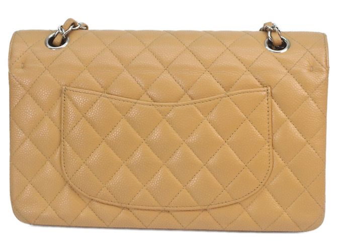 Borsa a tracolla Chanel A01112 in pelle caviar matelassé beige - vista 3