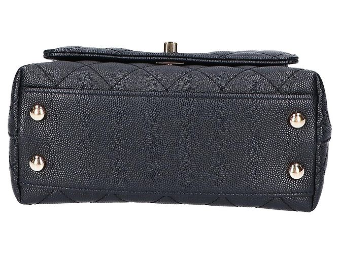 Chanel AS2215 Caviar Skin Coco Handle XXS 2-Way Shoulder Bag Nero - vista 5