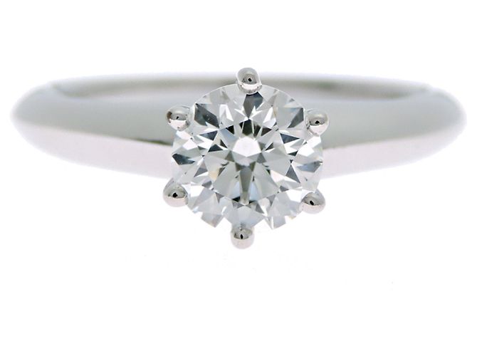 Tiffany & Co. Solitär-Diamantring aus Platin 950 - Ansicht 4