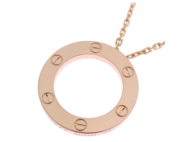 Collana Love Circle in oro rosa 18K Cartier - vista 2