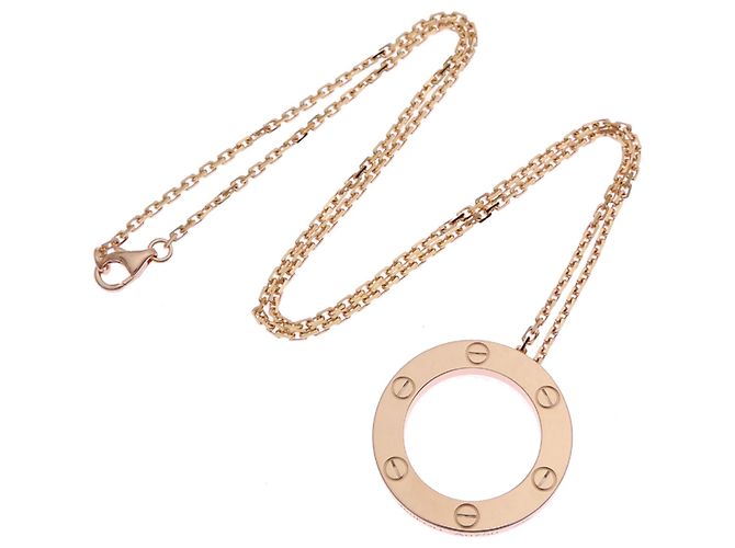 Collana Love Circle in oro rosa 18K Cartier - vista 7