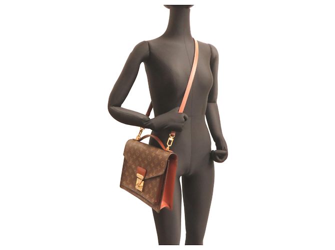 Borsa Louis Vuitton Monceau 26 Marrone - vista 8