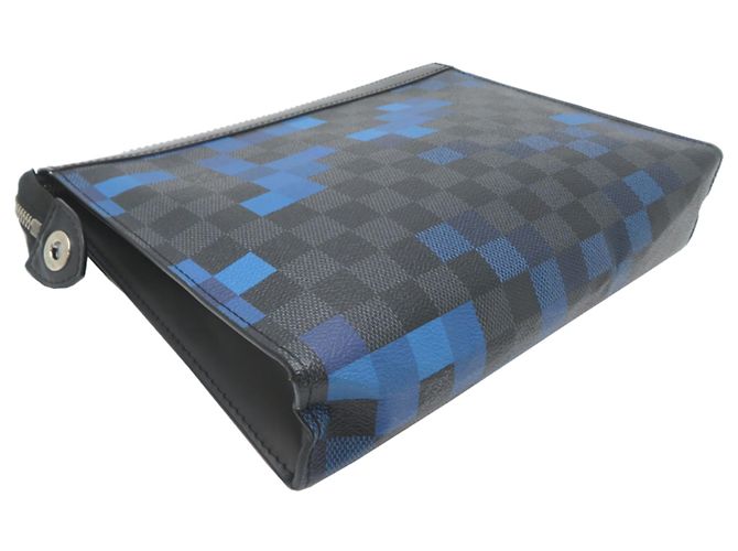 Pochette Voyage MM da uomo Louis Vuitton Nero Blu - vista 3