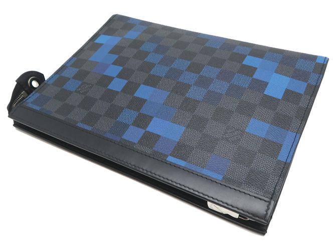 Pochette Voyage MM da uomo Louis Vuitton Nero Blu - vista 4