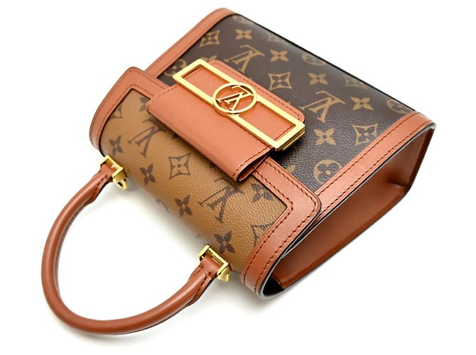 Borsa a Spalla Louis Vuitton Dauphine Capital Marrone Monogramma - vista 3