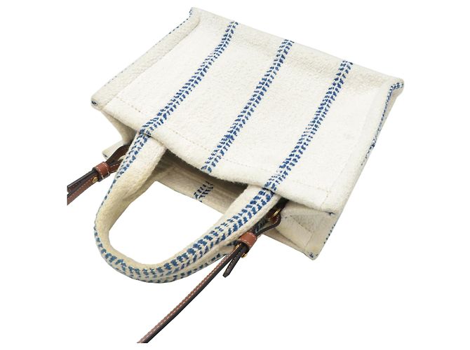 Céline Borsa a tracolla cabas Thais da donna Celine Small Marrone Bianco Blu - vista 4