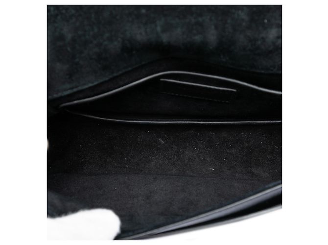 Borsa Monogram Book in scamosciato nero Saint Laurent - vista 4
