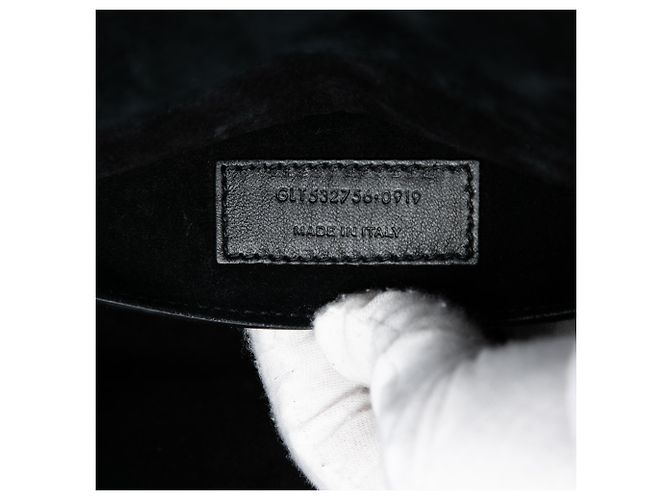 Borsa Monogram Book in scamosciato nero Saint Laurent - vista 6