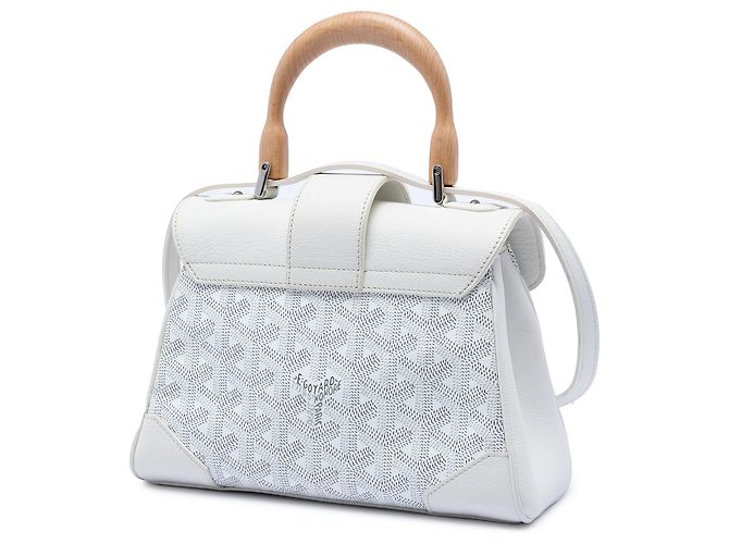 Goyard White Mini Goyardine Saigon Souple Bianco - vista 2
