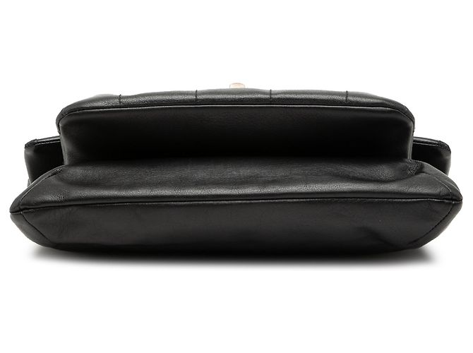Sac à bandoulière Chanel Reissue 2.55 en agneau Black Chocolate Bar Noir - vue 3