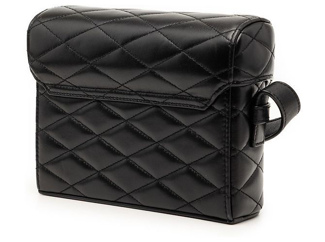 Borsa June Monogram in agnello trapuntato nero Saint Laurent - vista 2