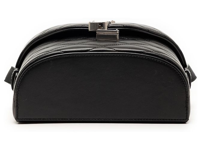 Borsa June Monogram in agnello trapuntato nero Saint Laurent - vista 3