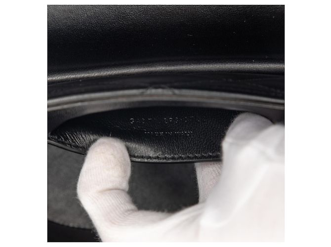 Borsa June Monogram in agnello trapuntato nero Saint Laurent - vista 6