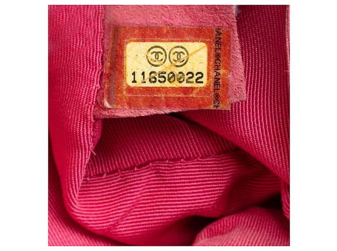 Chanel Pink Croc Quilted Jersey Reissue 2.55 Double Flap 225 Rosa - vista 6