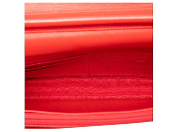 Chanel Rote CC gesteppte Lammleder Wallet on Chain - Ansicht 4