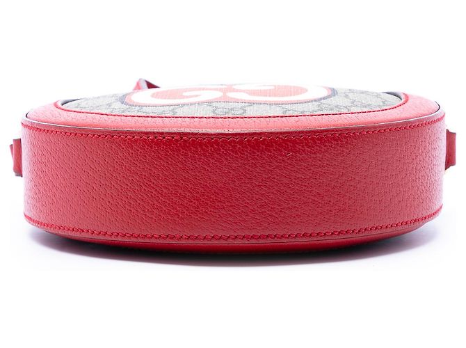 Gucci Beige GG Supreme Apple Round Crossbody - vista 3