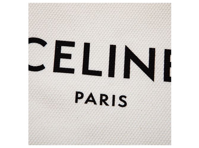Céline Pochette Celine Brown Large Canvas Logo Marrone Beige - vista 5