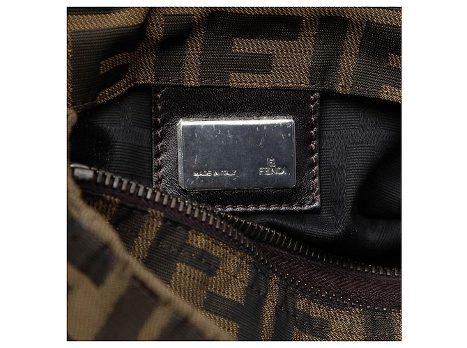 Fendi Tote aus braunem Zucca-Canvas - Ansicht 5
