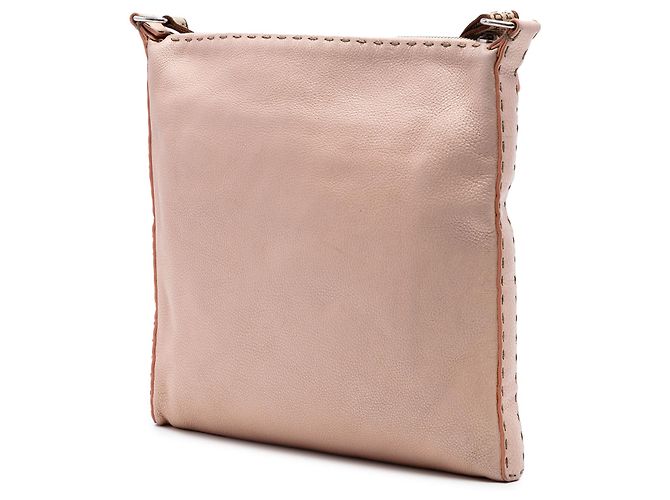 Borsa a tracolla Fendi Selleria in pelle rosa - vista 2