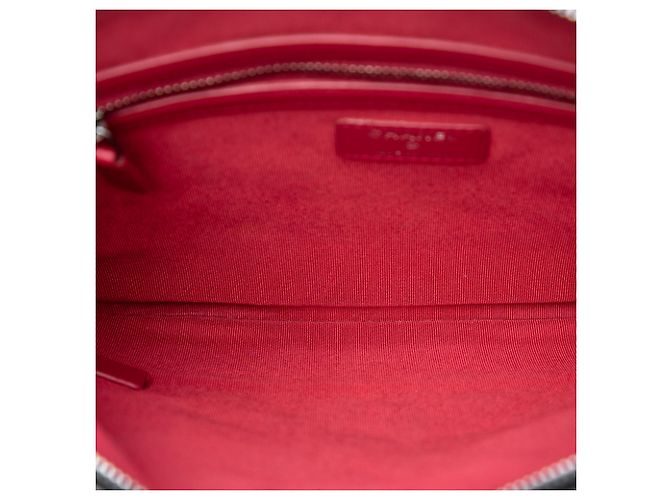 Clutch Chanel Gabrielle O Case in pelle di vitello invecchiata marrone Medium - vista 4