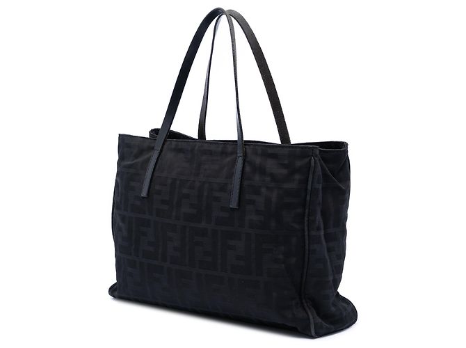 Fendi Black Zucca Canvas Tote Schwarz - Ansicht 2