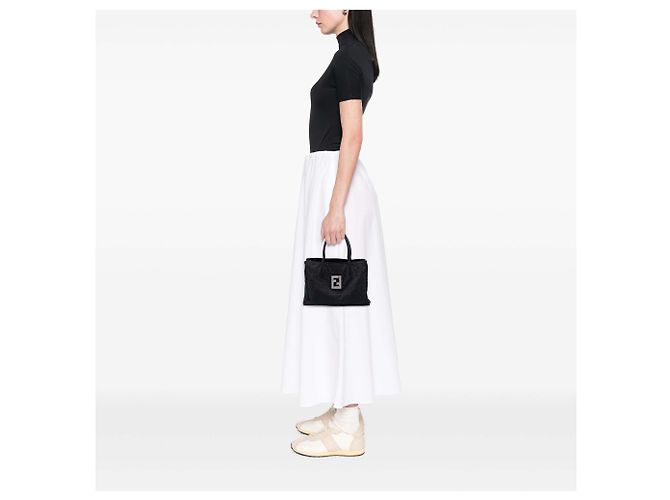Fendi Black Zucca Canvas Tote Schwarz - Ansicht 6