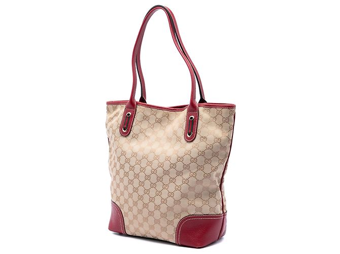 Gucci Princy Tote aus beigem GG Canvas - Ansicht 2