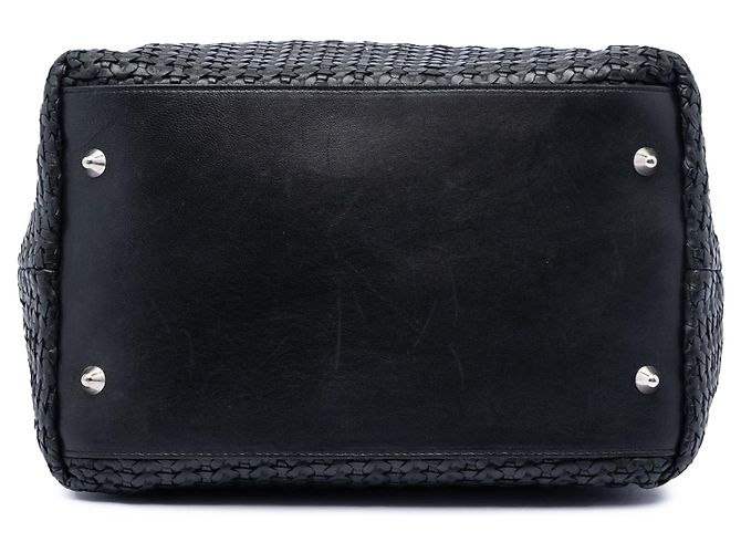 Dior Black Medium Woven Calfskin Soft Lady Dior Nero - vista 3