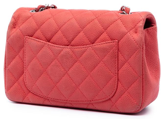 Chanel Mini Rectangular Classic Caviar Rot mit Einzelklappe - Ansicht 2