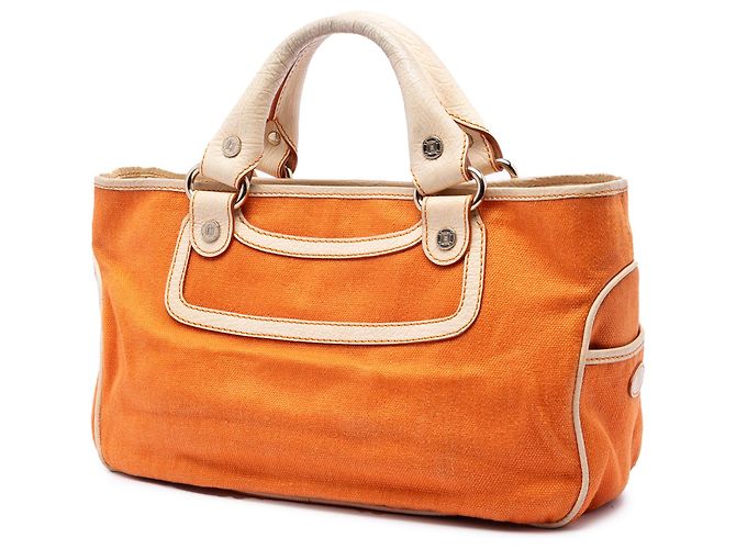 Céline Borsa Boogie in tela arancione Celine - vista 2