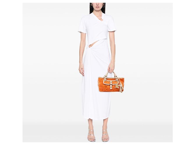 Céline Borsa Boogie in tela arancione Celine - vista 8