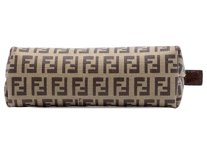 Fendi Pouch aus braunem Zucca-Canvas - Ansicht 3